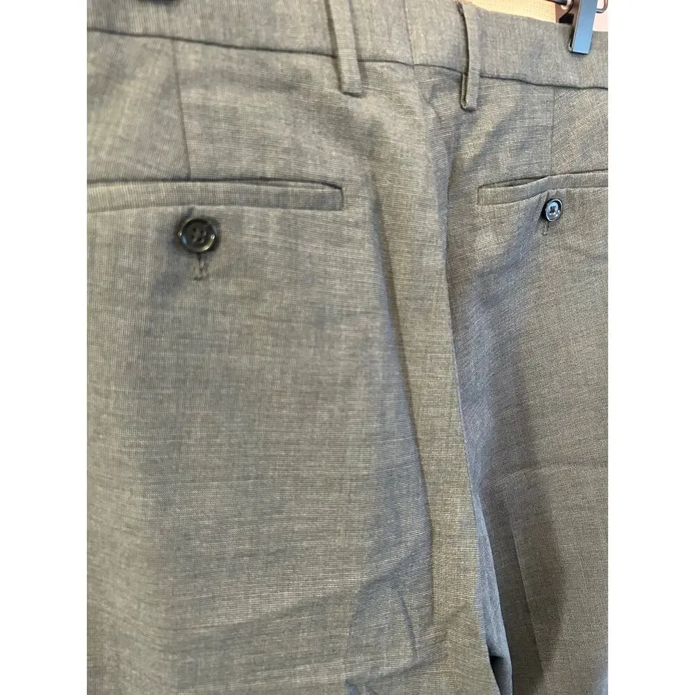 Banana Republic Men's Wool Dress Pants Charcoal Slim Fit 36 x 34 Marzotto Fabric